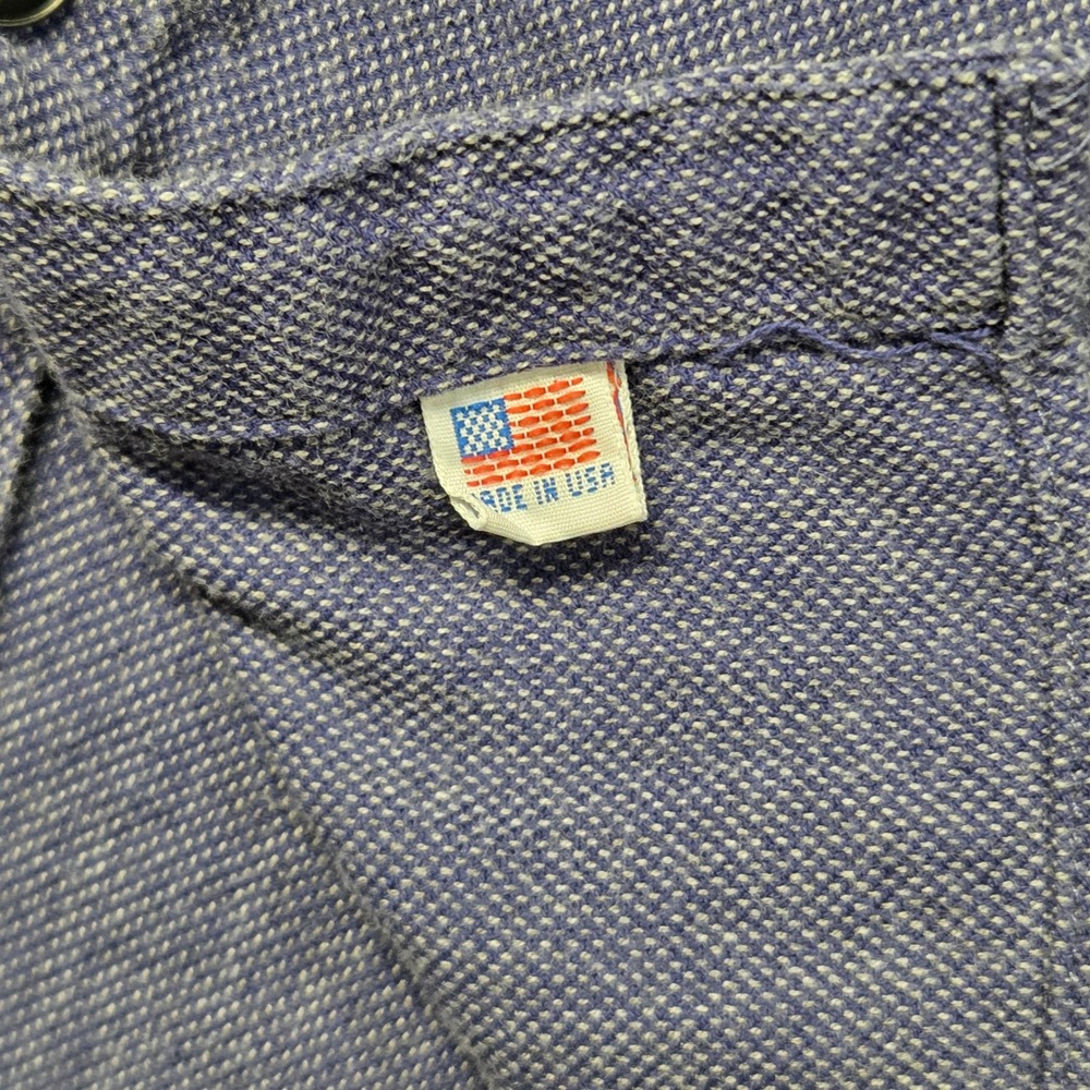 Steven Alan Shirt Mens L Made in USA Blue Oxford Textured Cotton Button Up - Picture 8 of 15